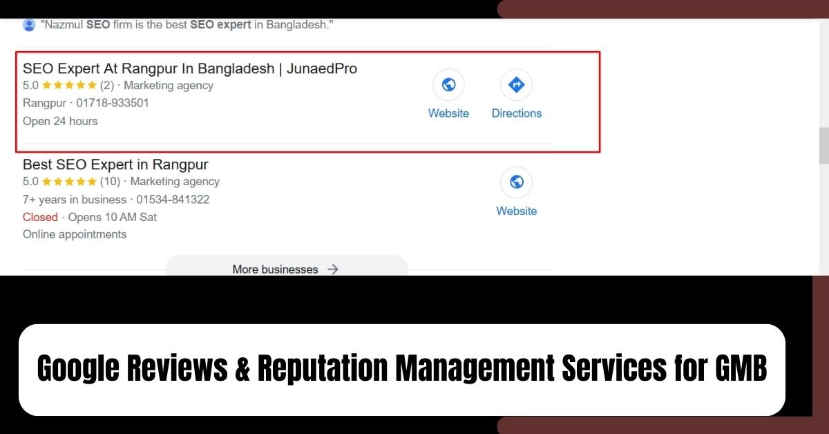 Google Reviews & Reputation Management Services for GMB